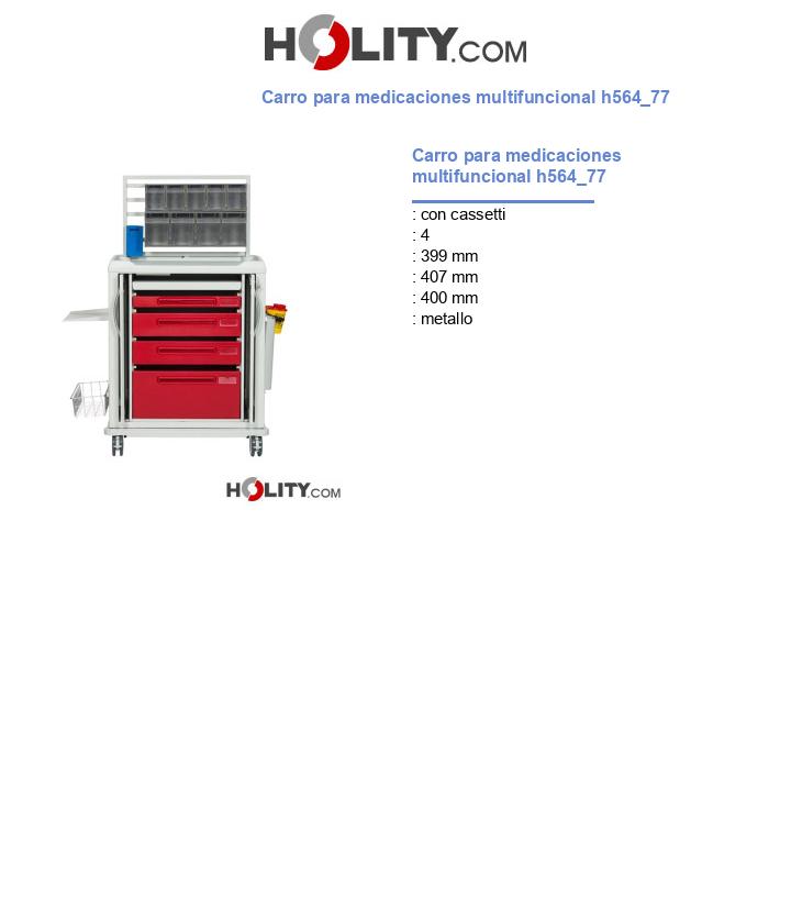 Carro para medicaciones multifuncional h564_77