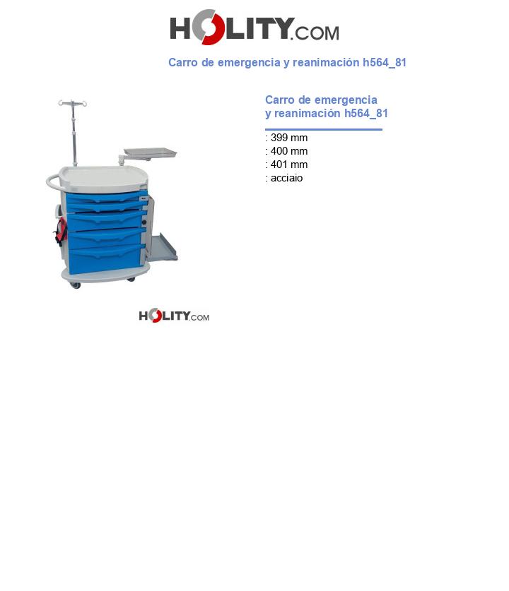 Carro de emergencia y reanimación h564_81