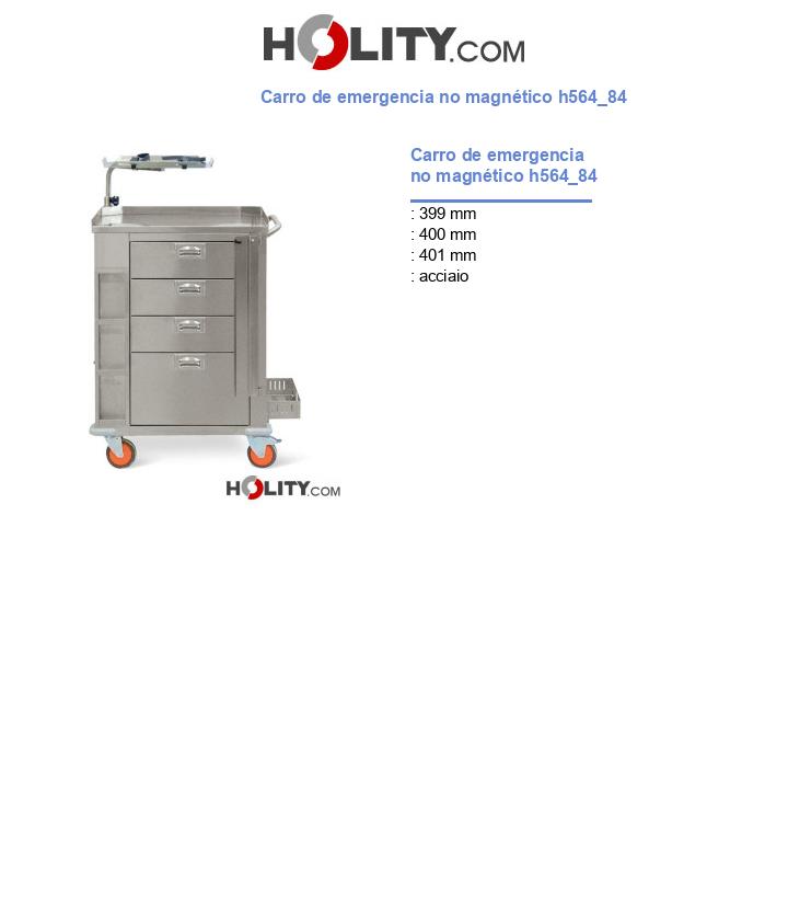 Carro de emergencia no magnético h564_84