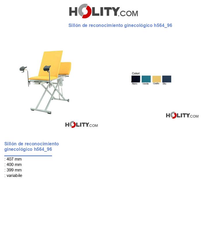 Sillón de reconocimiento ginecológico h564_96