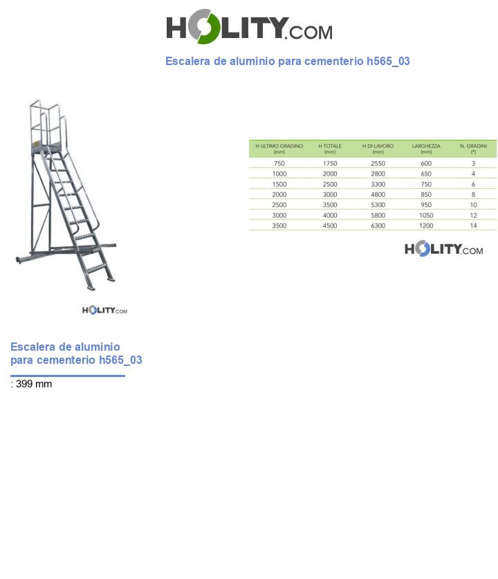 Escalera de aluminio para cementerio h565_03
