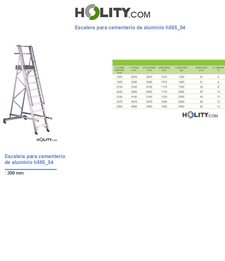 Escalera para cementerio de aluminio h565_04