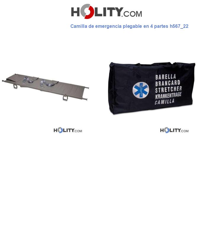Camilla de emergencia plegable en 4 partes h567_22