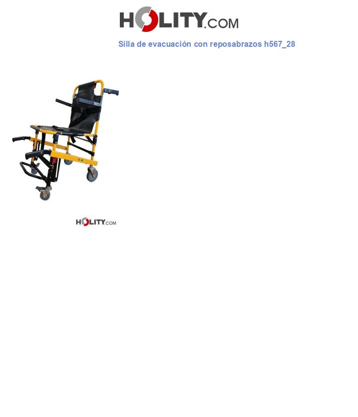 Silla de evacuación con reposabrazos h567_28