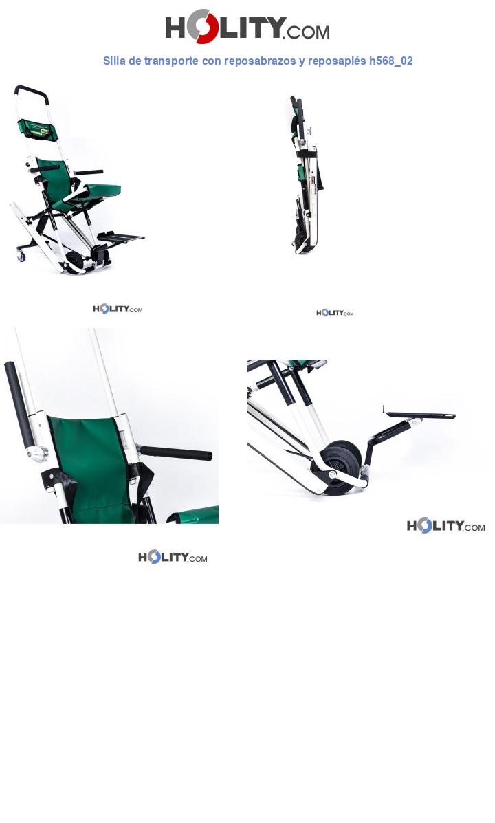 Silla de transporte con reposabrazos y reposapiés h568_02