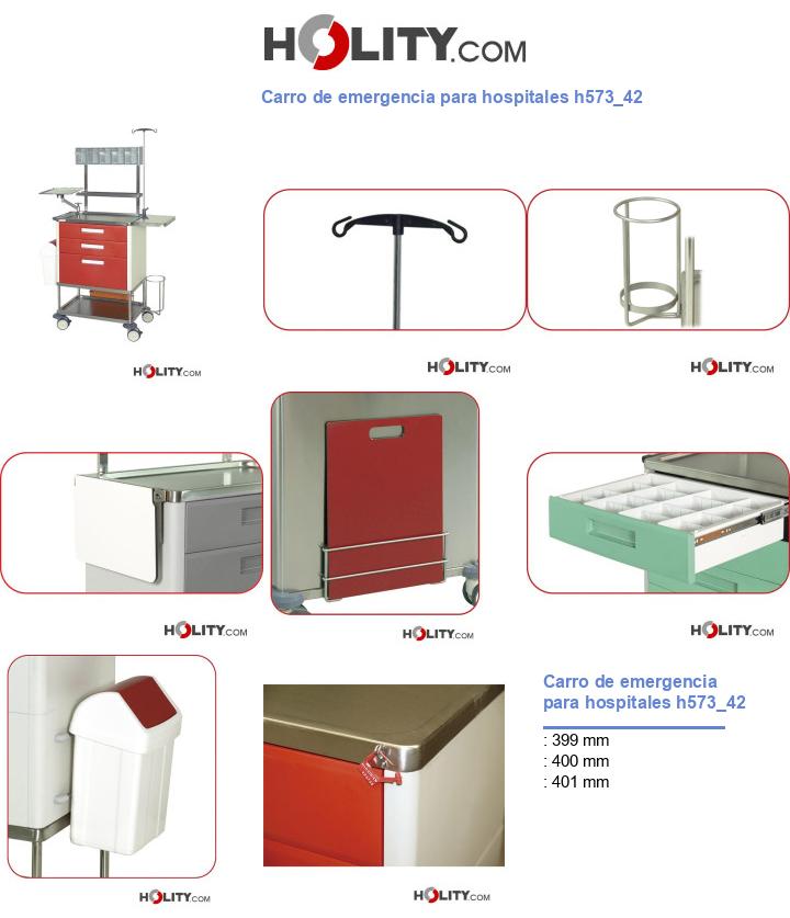 Carro de emergencia para hospitales h573_42