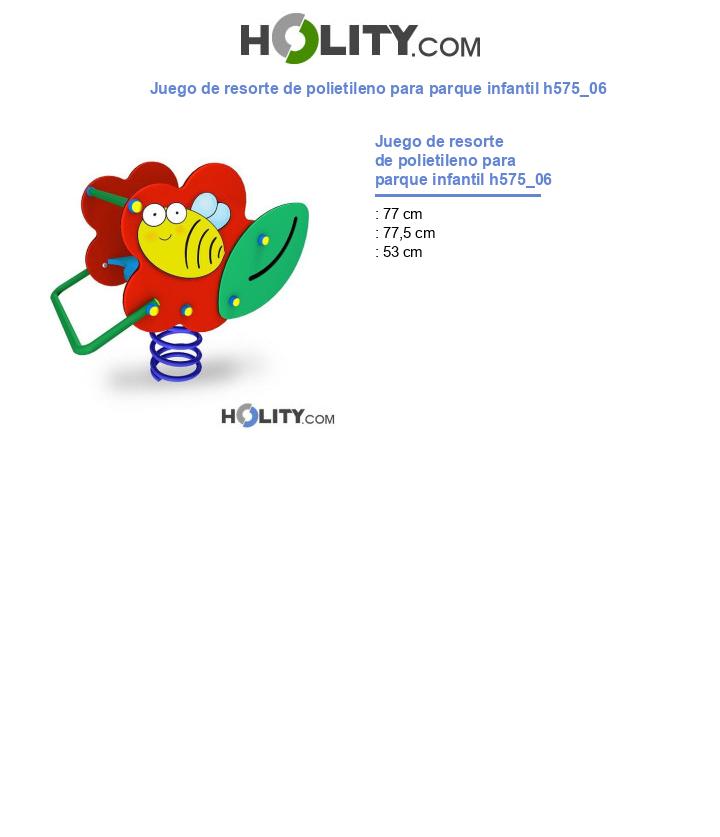 Juego de resorte de polietileno para parque infantil h575_06