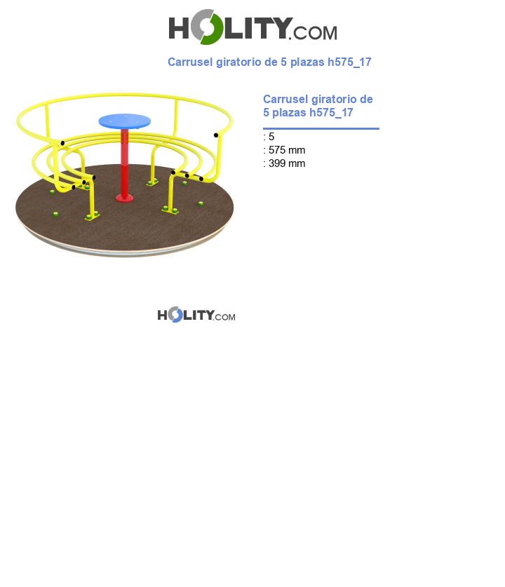 Carrusel giratorio de 5 plazas h575_17
