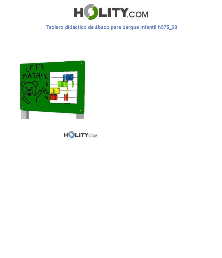 Tablero didáctico de ábaco para parque infantil h575_20