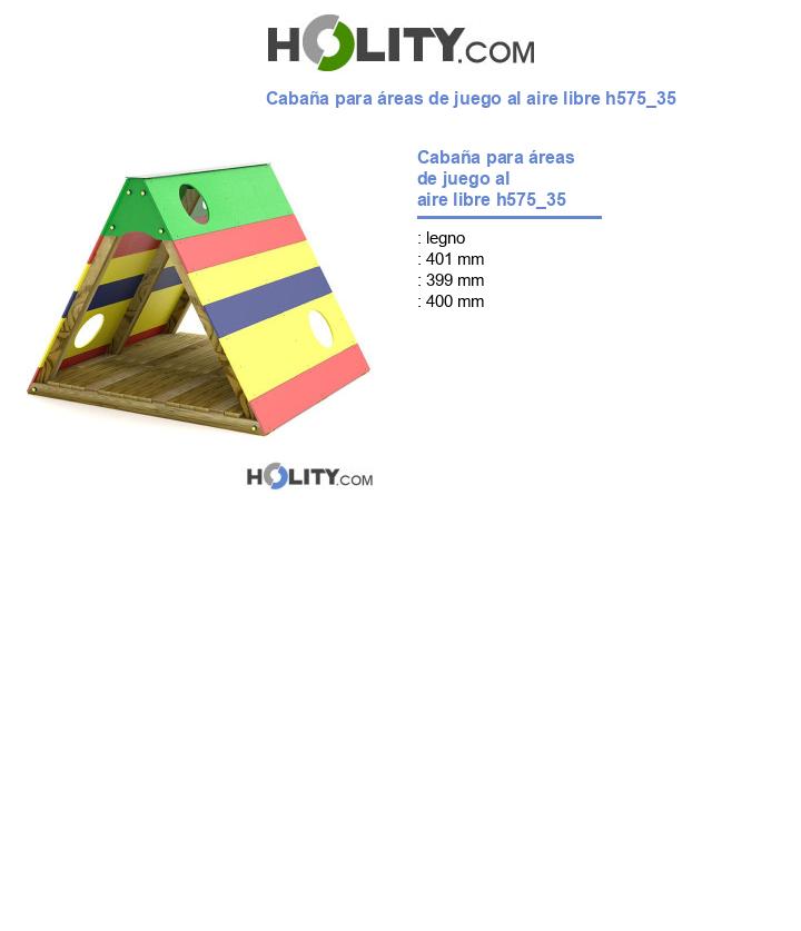 Cabaña para áreas de juego al aire libre h575_35
