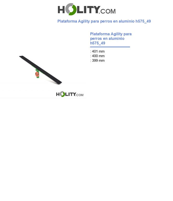 Plataforma Agility para perros en aluminio h575_49