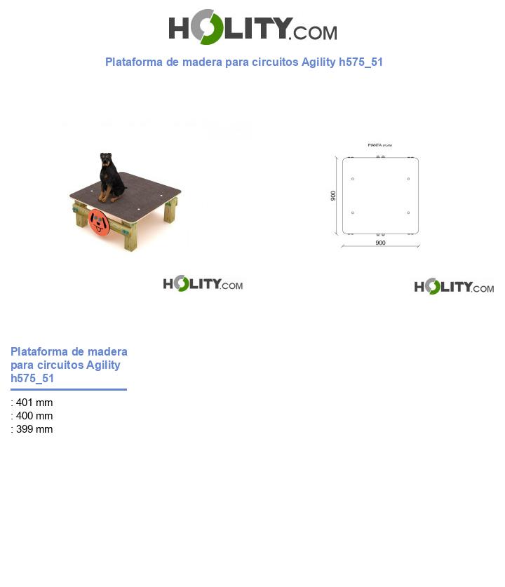 Plataforma de madera para circuitos Agility h575_51