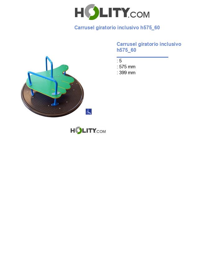 Carrusel giratorio inclusivo h575_60