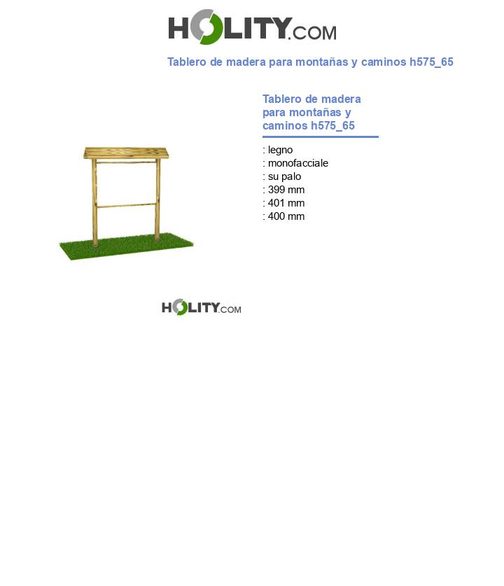 Tablero de madera para montañas y caminos h575_65