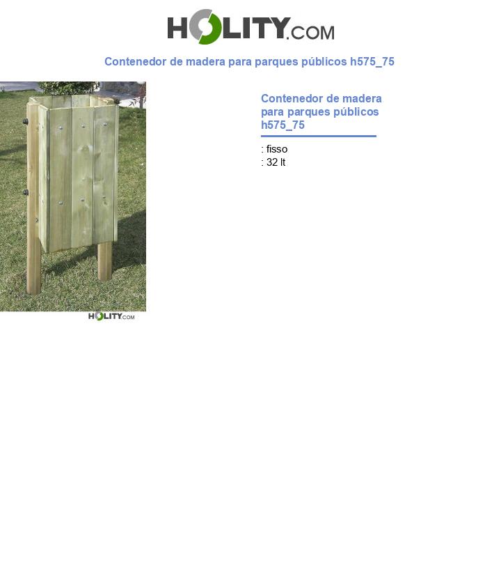 Contenedor de madera para parques públicos h575_75