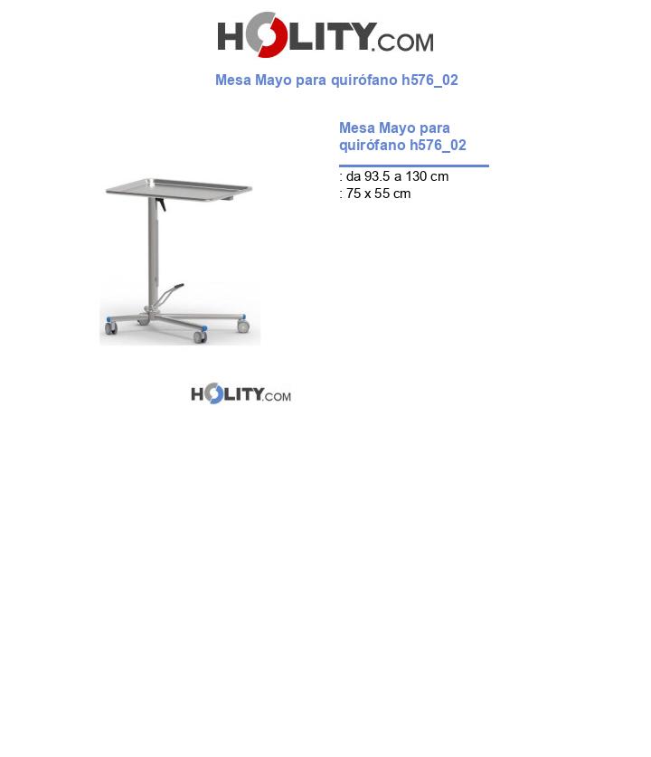 Mesa Mayo para quirófano h576_02