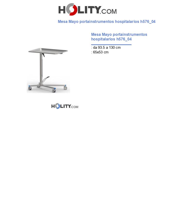 Mesa Mayo portainstrumentos hospitalarios h576_04