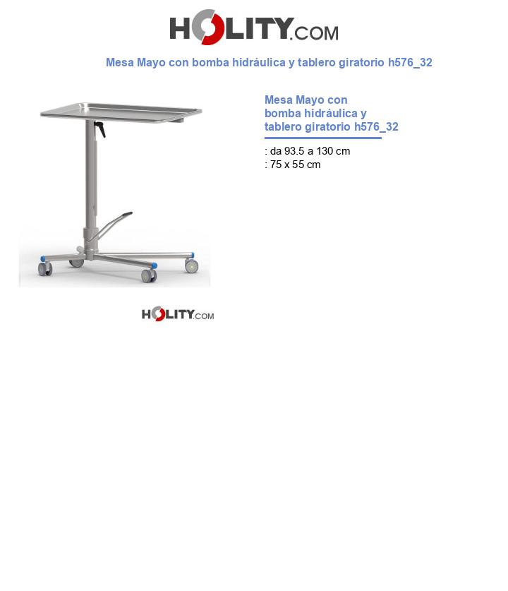 Mesa Mayo con bomba hidráulica y tablero giratorio h576_32