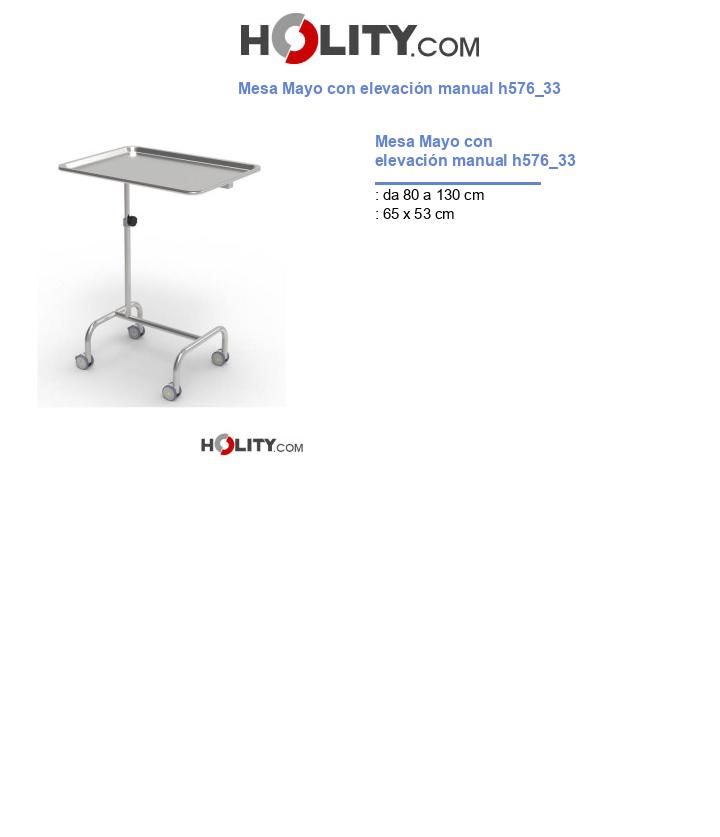 Mesa Mayo con elevación manual h576_33