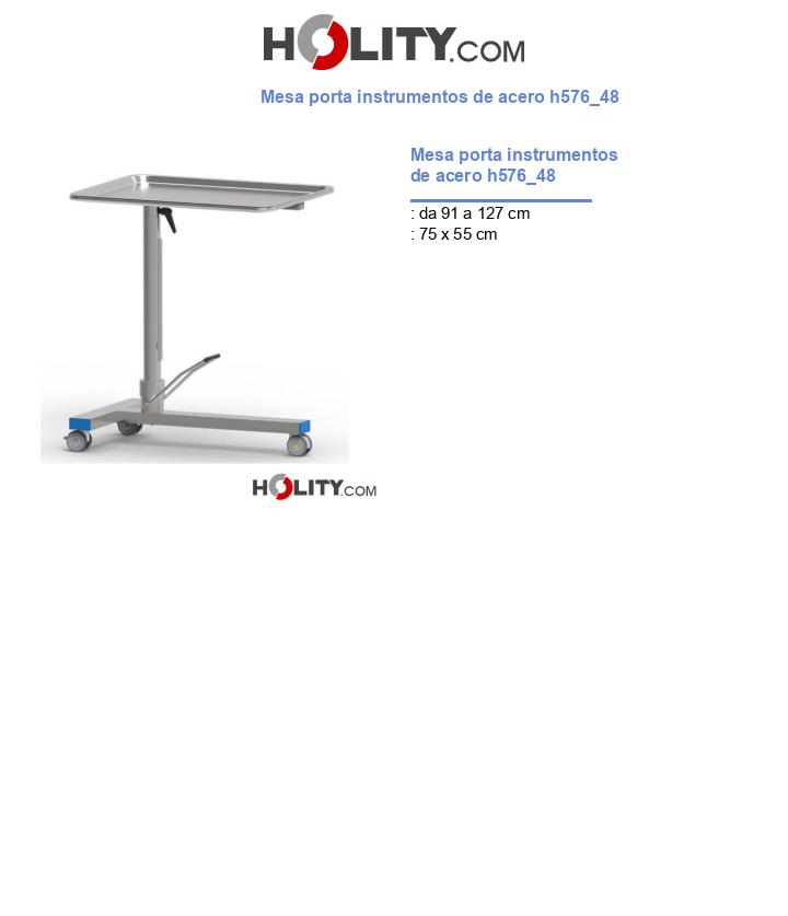 Mesa porta instrumentos de acero h576_48