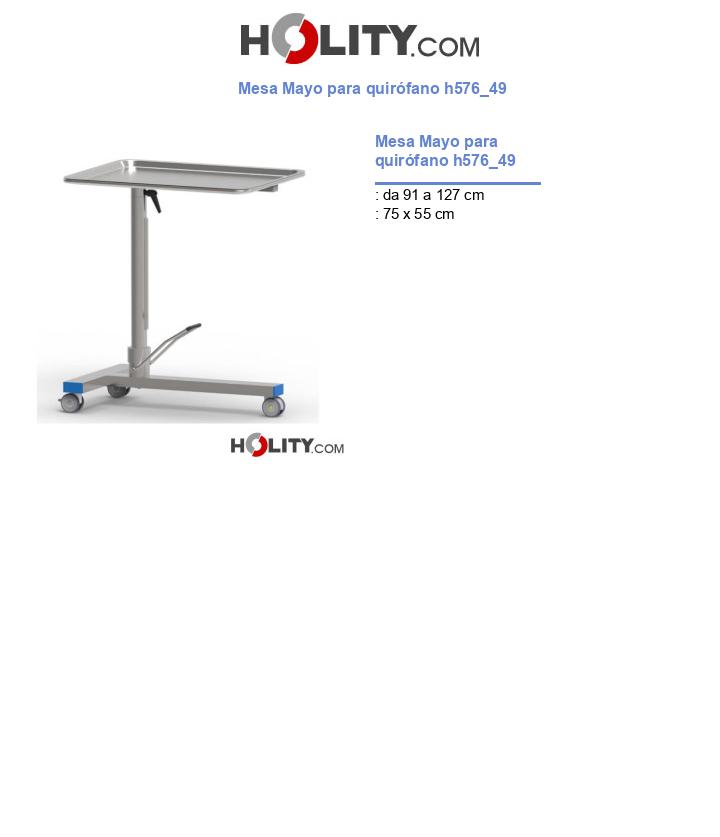Mesa Mayo para quirófano h576_49