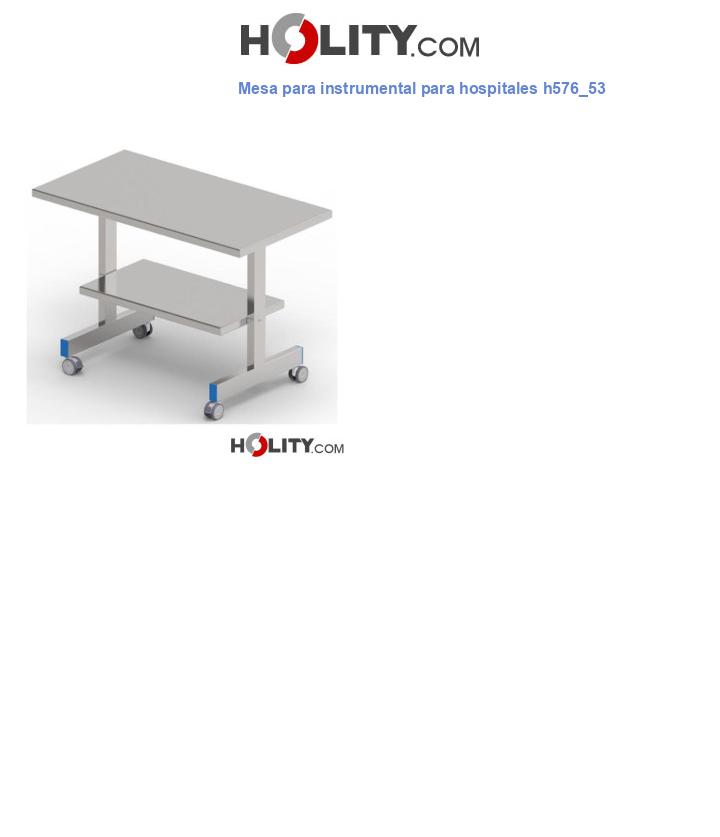 Mesa para instrumental para hospitales h576_53