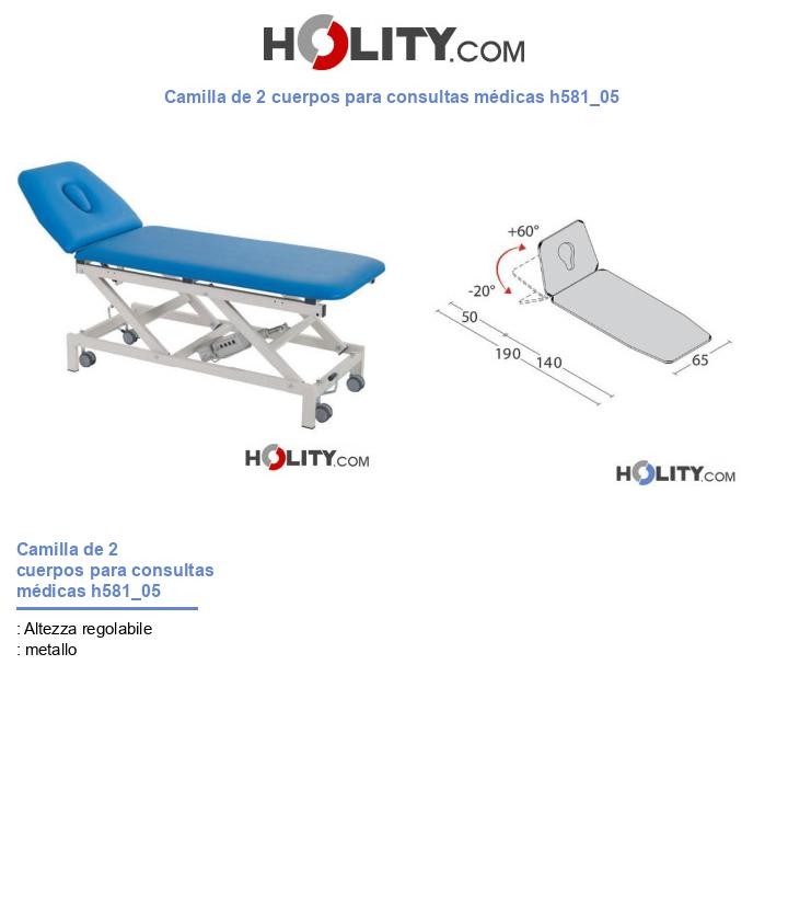 Camilla de 2 cuerpos para consultas médicas h581_05