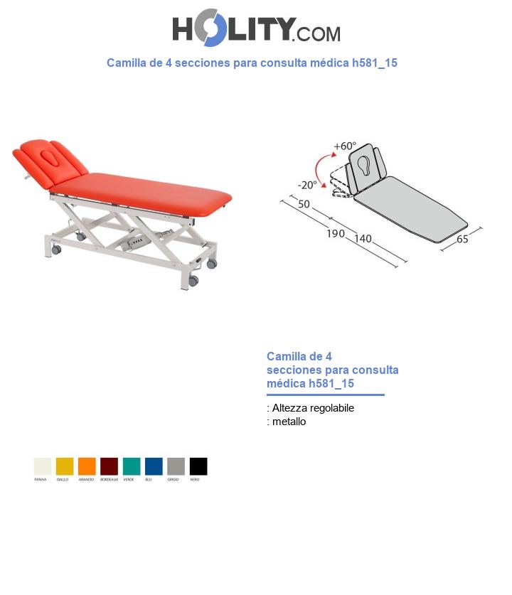 Camilla de 4 secciones para consulta médica h581_15