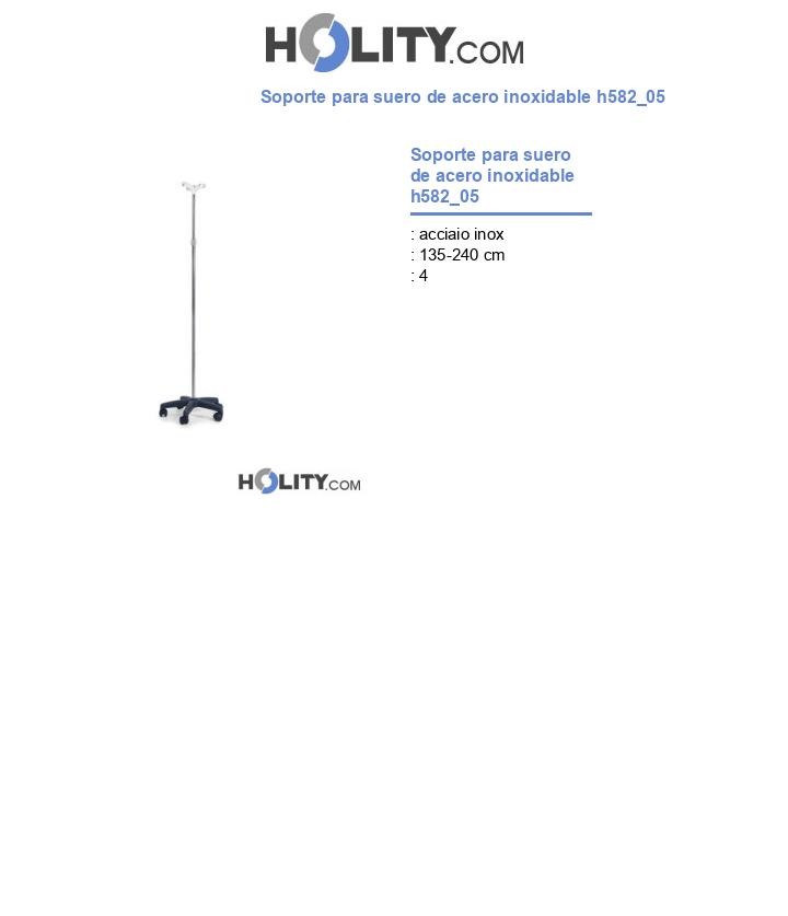 Soporte para suero de acero inoxidable h582_05
