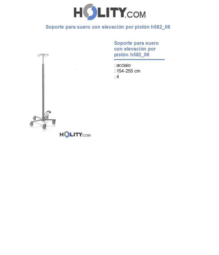 Soporte para suero con elevación por pistón h582_06