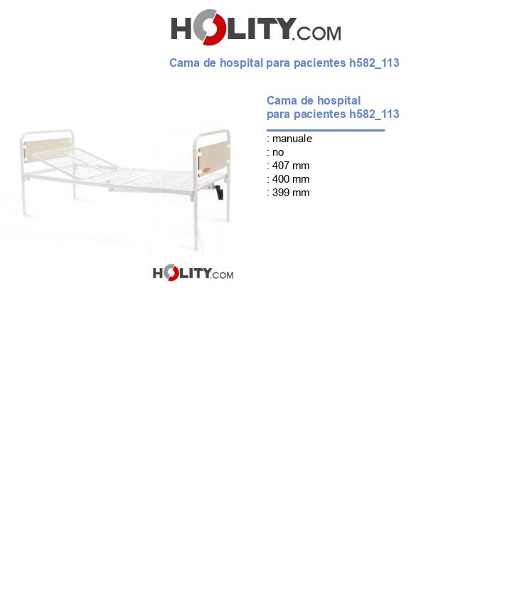 Cama de hospital para pacientes h582_113