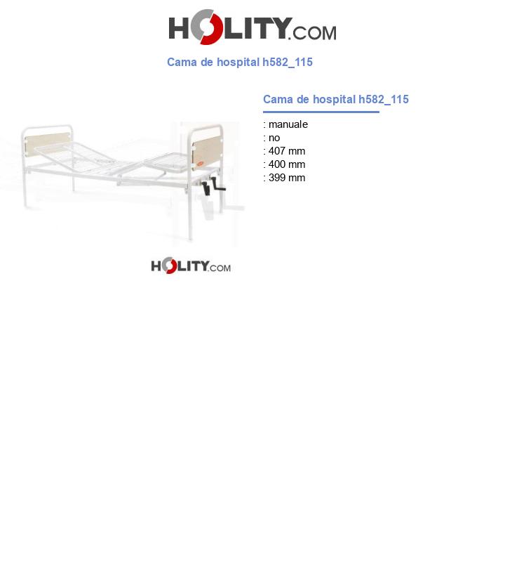 Cama de hospital h582_115
