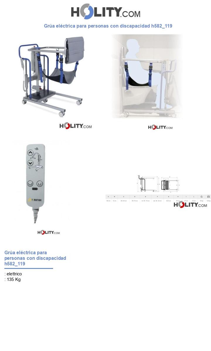 Grúa eléctrica para personas con discapacidad h582_119
