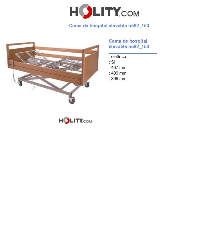 Cama de hospital elevable h582_153
