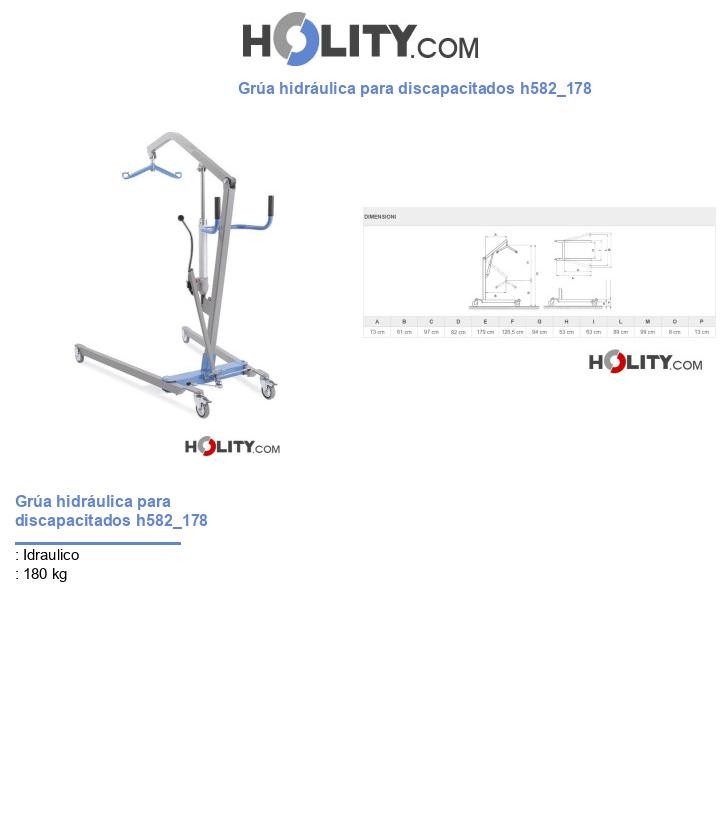 Grúa hidráulica para discapacitados h582_178