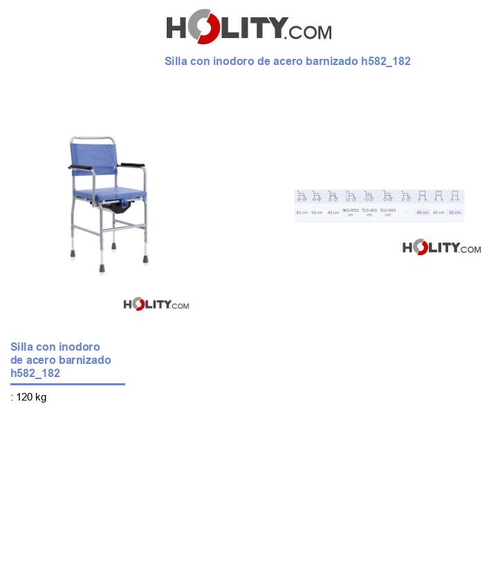 Silla con inodoro de acero barnizado h582_182
