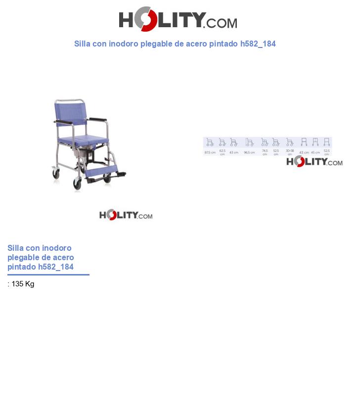 Silla con inodoro plegable de acero pintado h582_184