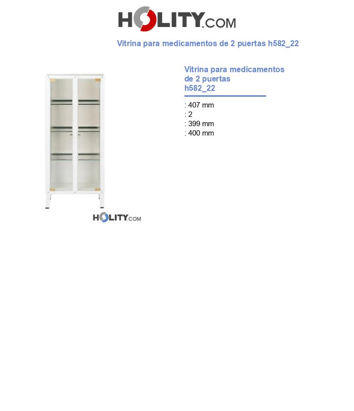 Vitrina para medicamentos de 2 puertas h582_22