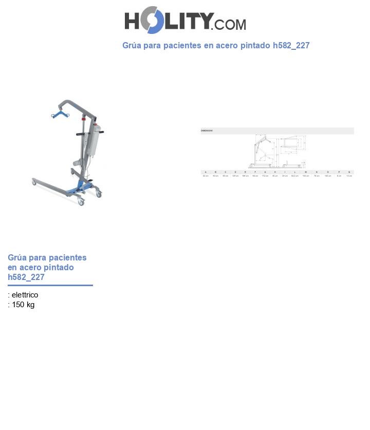 Grúa para pacientes en acero pintado h582_227