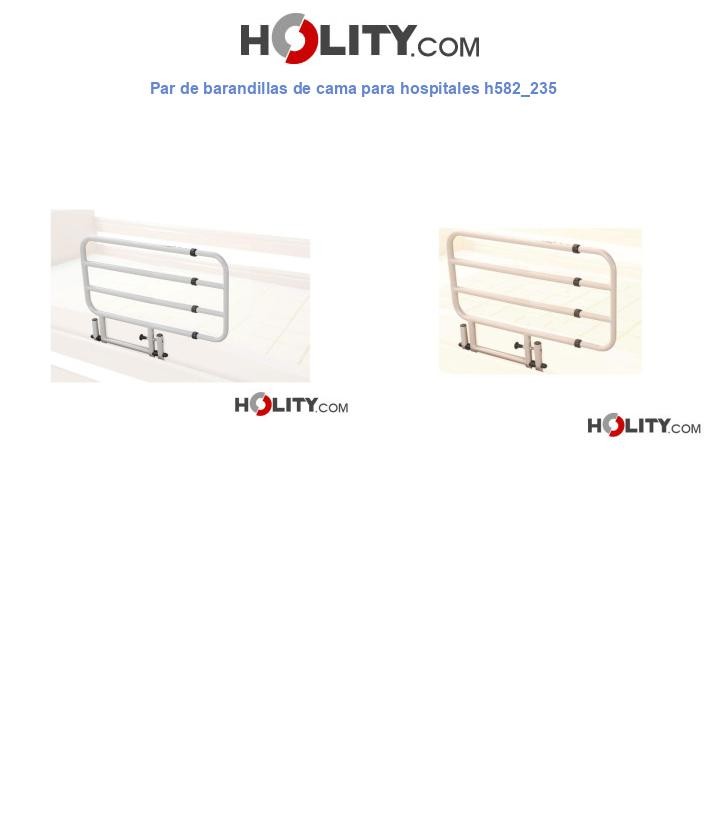 Par de barandillas de cama para hospitales h582_235
