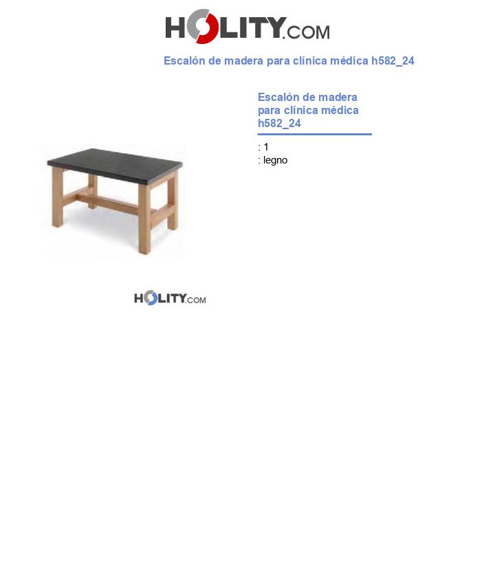 Escalón de madera para clínica médica h582_24
