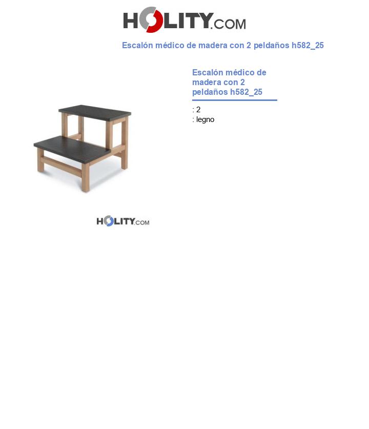Escalón médico de madera con 2 peldaños h582_25