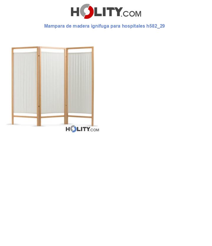 Mampara de madera ignífuga para hospitales h582_29