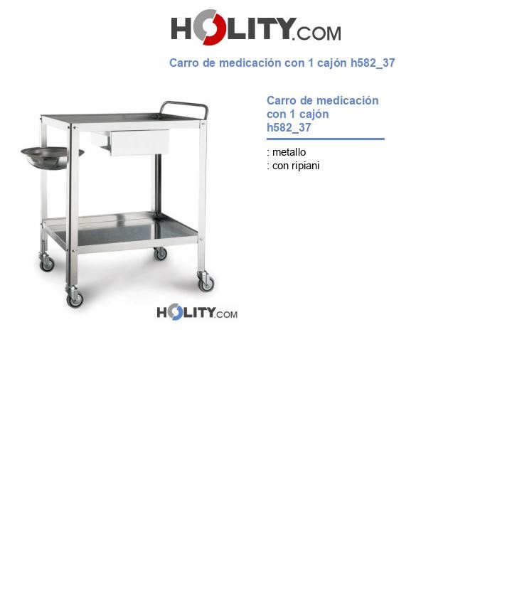 Carro de medicación con 1 cajón h582_37