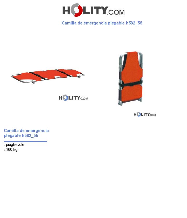 Camilla de emergencia plegable h582_55