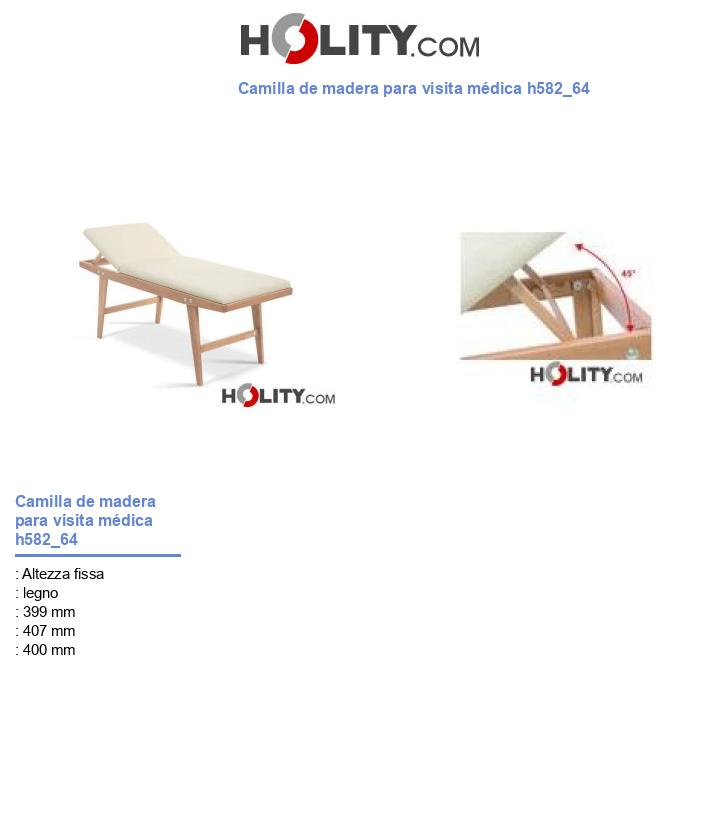 Camilla de madera para visita médica h582_64
