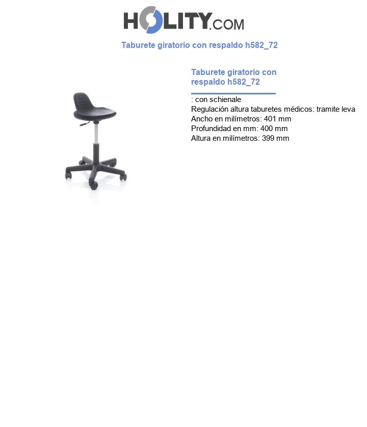 Taburete giratorio con respaldo h582_72