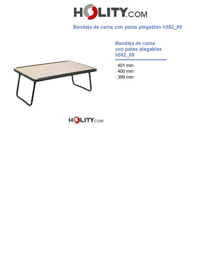 Bandeja de cama con patas plegables h582_89