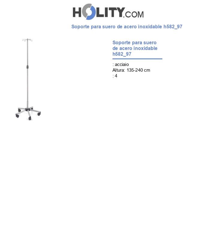 Soporte para suero de acero inoxidable h582_97