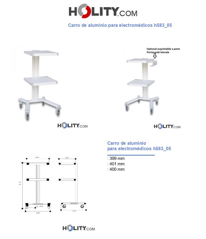 Carro de aluminio para electromédicos h583_05